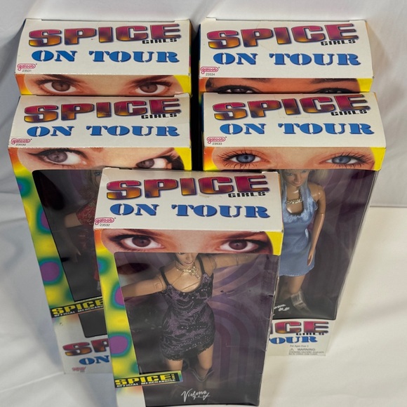Spice Girls On Tour Doll Set – Complete Collection of 5 (1997 Galoob) NIB - Picture 11 of 11